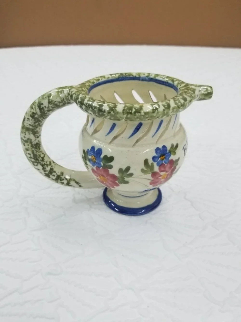 Vintage Italian Puzzle Mug Bevete Se Potete Hand Painted Drink If You Can Vessel